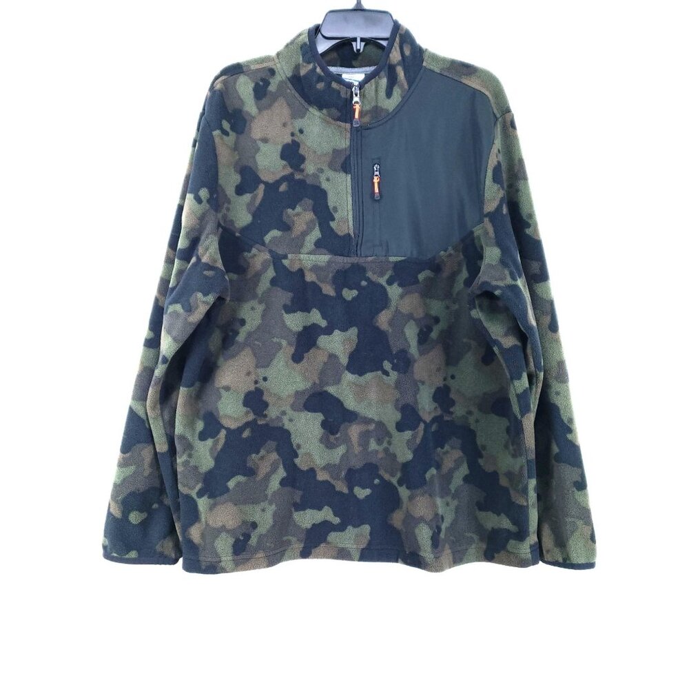 Fleece Half Zip Pullover Men's Size Large (42-44) Camouflage